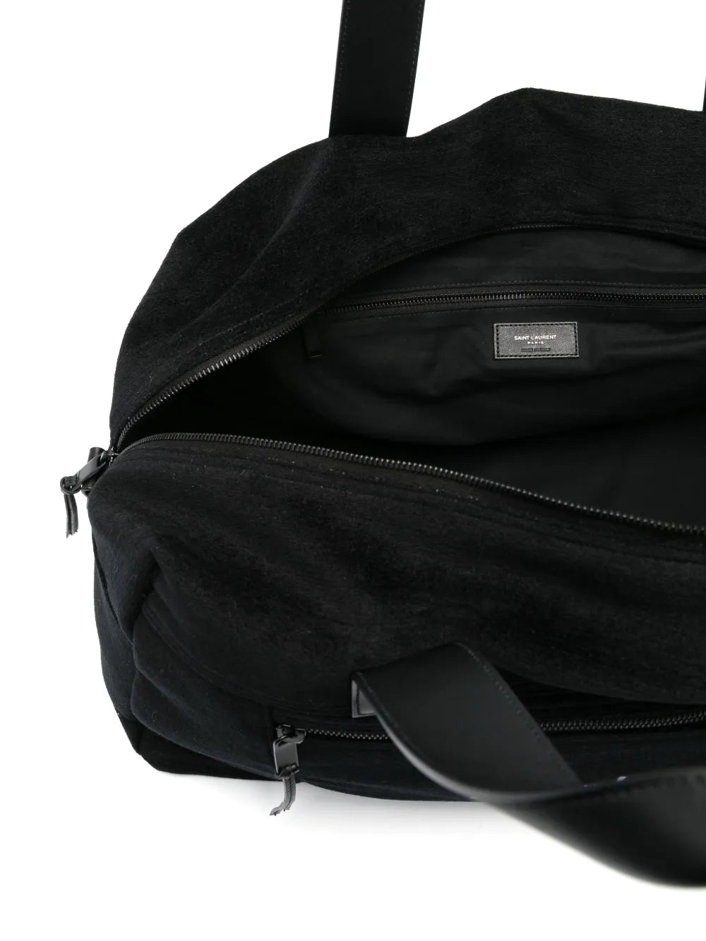 Saint Laurentlogo-jacquard zipped duffle bag