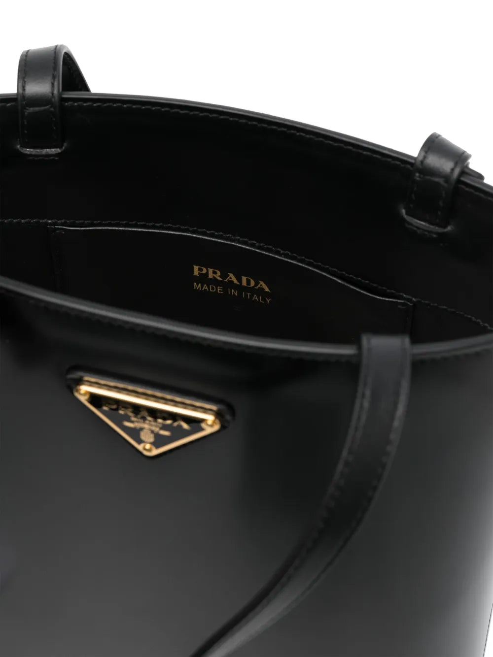 Pradatriangle logo-plaque bucket bag