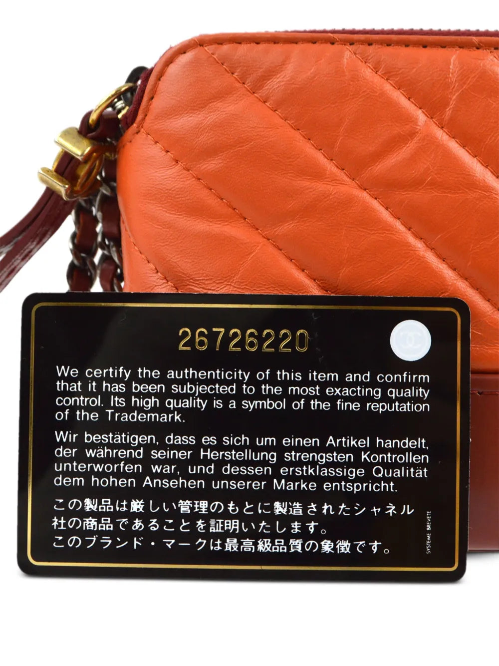 Pre-OwnedCHANEL Pre-Owned2018 Gabrielle V-stitch wallet-on-chain