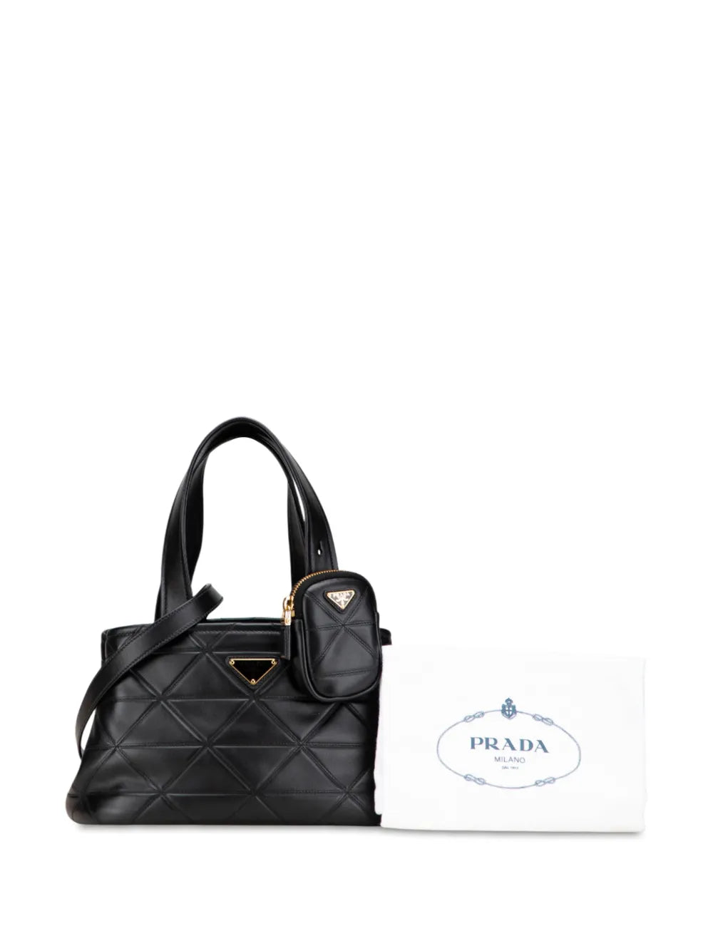 Pre-OwnedPrada Pre-Owned2013-2025 Small Quilted Lambskin satchel