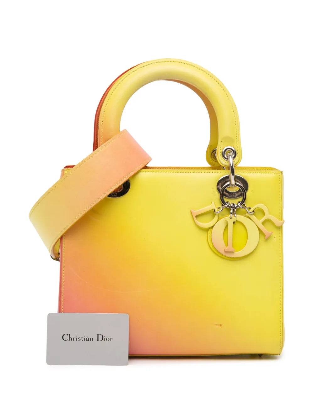 Pre-OwnedChristian Dior Pre-Owned2013 Medium Ombre Calfskin Lady Dior satchel