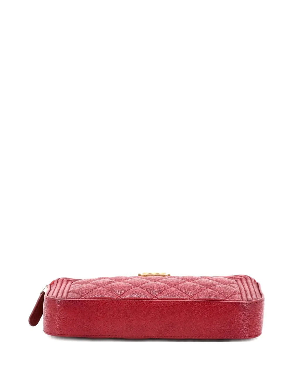 Pre-OwnedCHANEL Pre-OwnedBoy Double Zip with Chain Quilted Caviar clutch bag