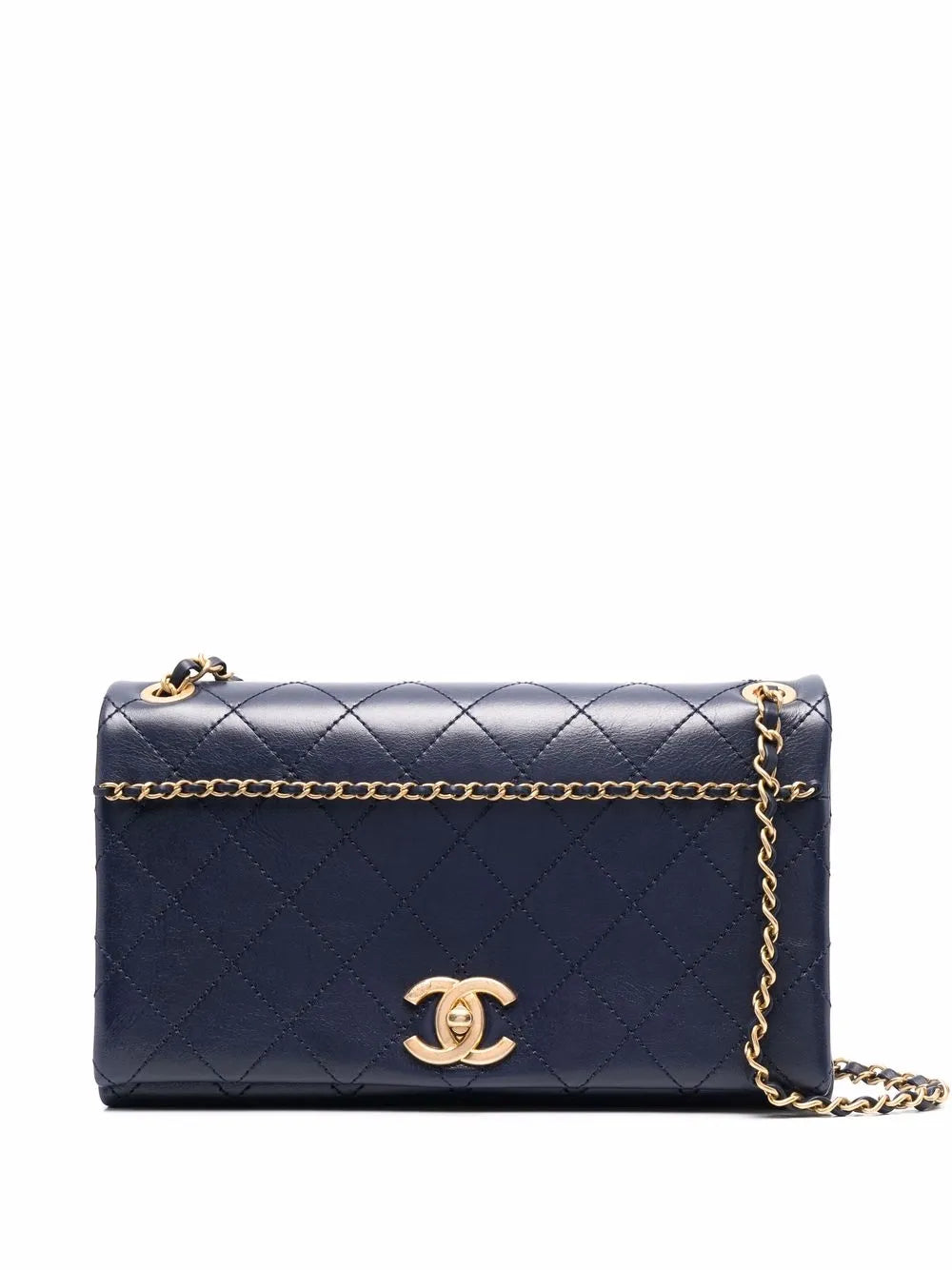 Pre-OwnedCHANEL Pre-Owned2018 CC diamond-quilted shoulder bag