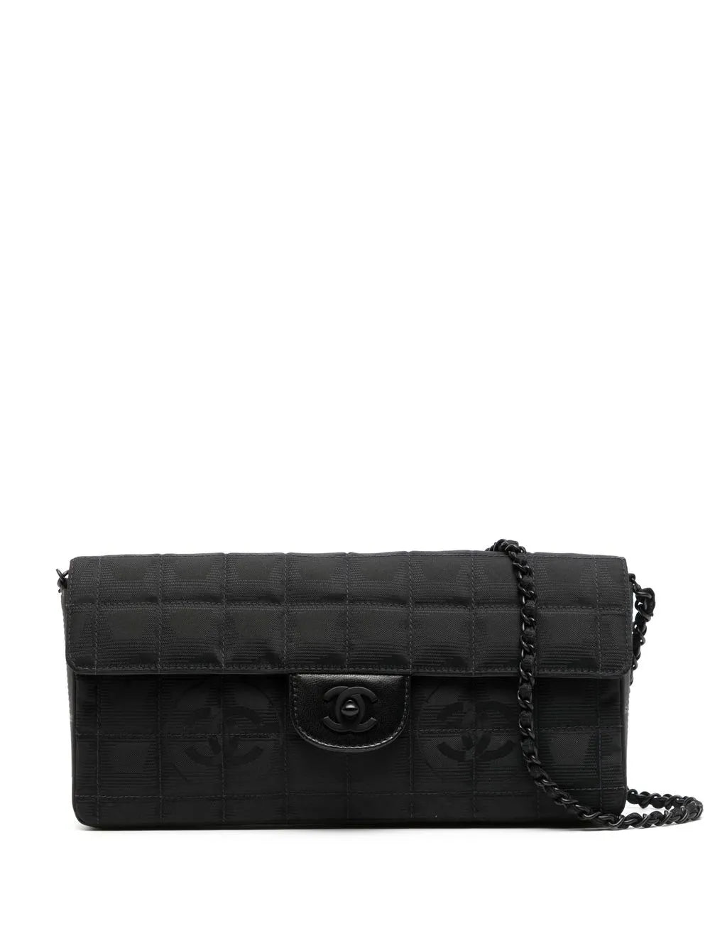 Pre-OwnedCHANEL Pre-Owned2002 Travel Choco Bar East West shoulder bag