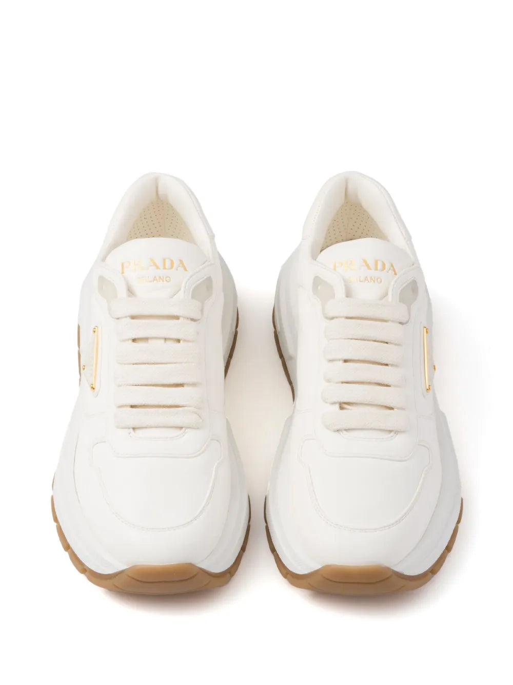 Prada Triangle-Logo Leather