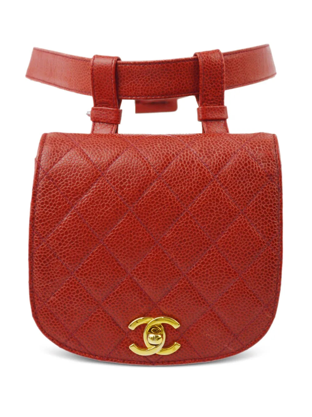 Pre-OwnedCHANEL Pre-Owned1990 CC turn-lock diamond-quilted belt bag