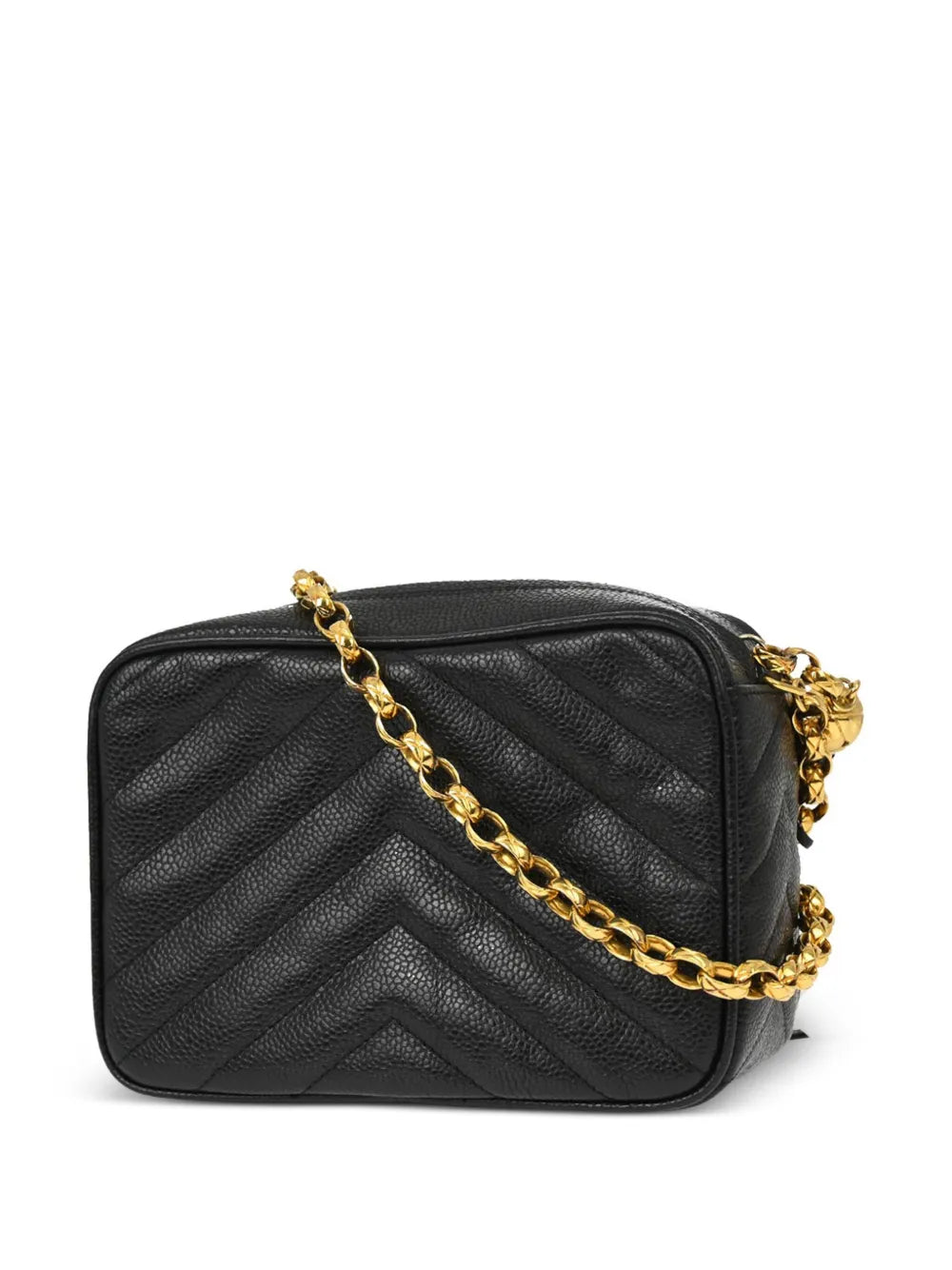 Pre-OwnedCHANEL Pre-Owned1992 chevron-quilted tassel-detailed camera bag