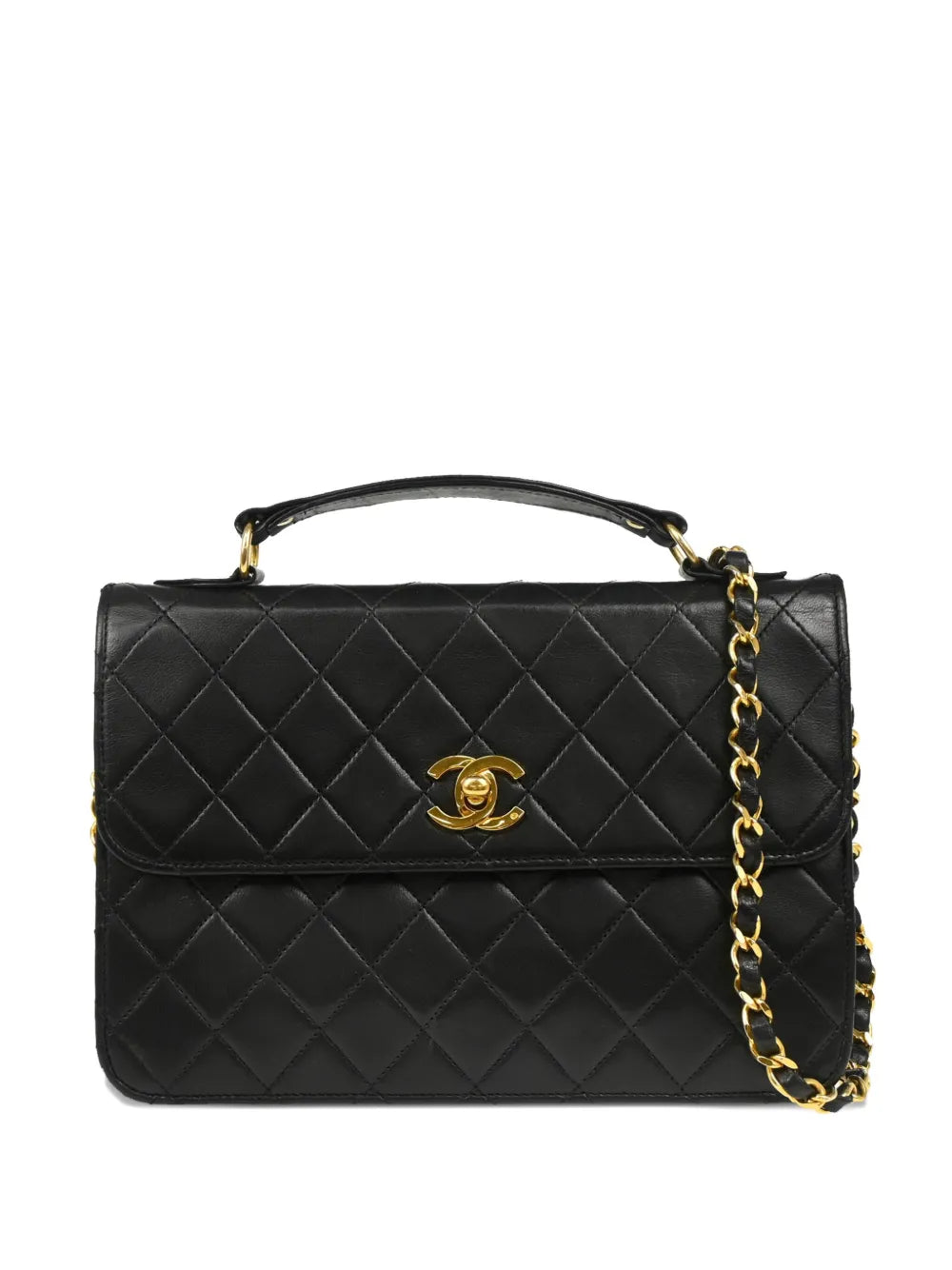 Pre-OwnedCHANEL Pre-Owned1985-1990 quilted two-way handbag