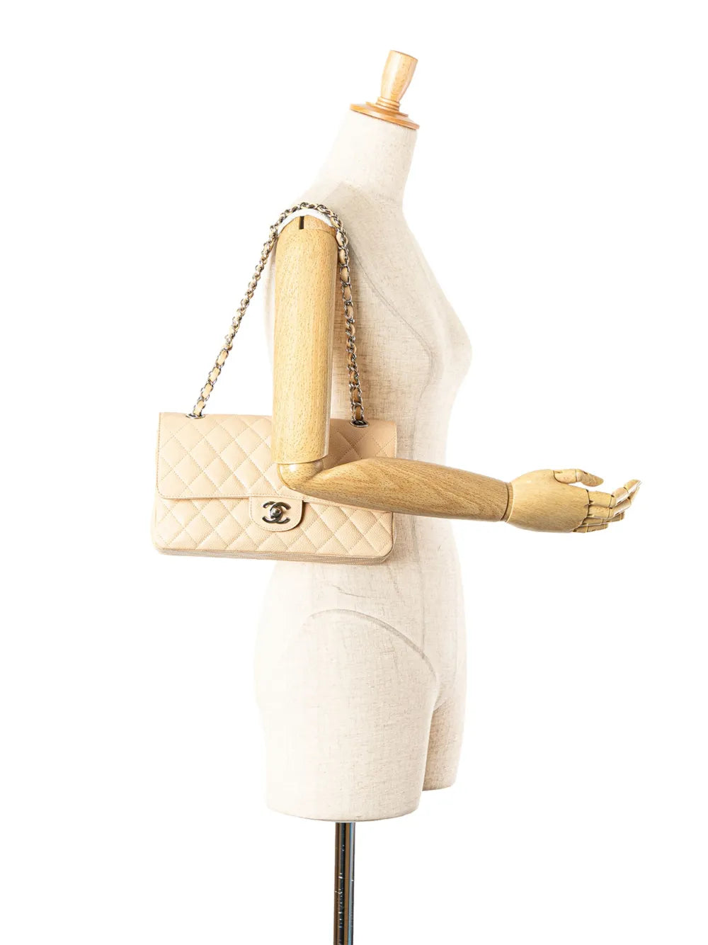 Pre-OwnedCHANEL Pre-Owned2008-2009 Medium Classic Caviar Double Flap shoulder bag