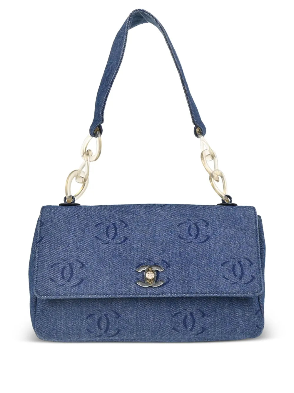Pre-OwnedCHANEL Pre-Owned2002 interlocking-CC denim handbag