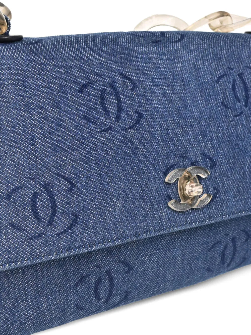 Pre-OwnedCHANEL Pre-Owned2002 interlocking-CC denim handbag