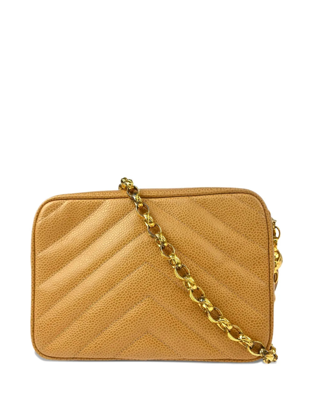 Pre-OwnedCHANEL Pre-Owned1992 Chevron Tassel camera bag