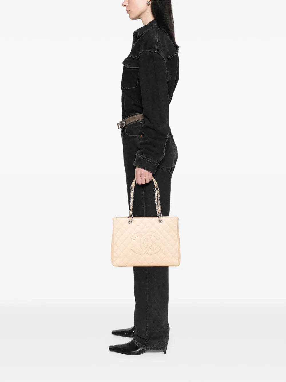 Pre-OwnedCHANEL Pre-Owned2009-2010 Caviar Grand Shopping tote bag