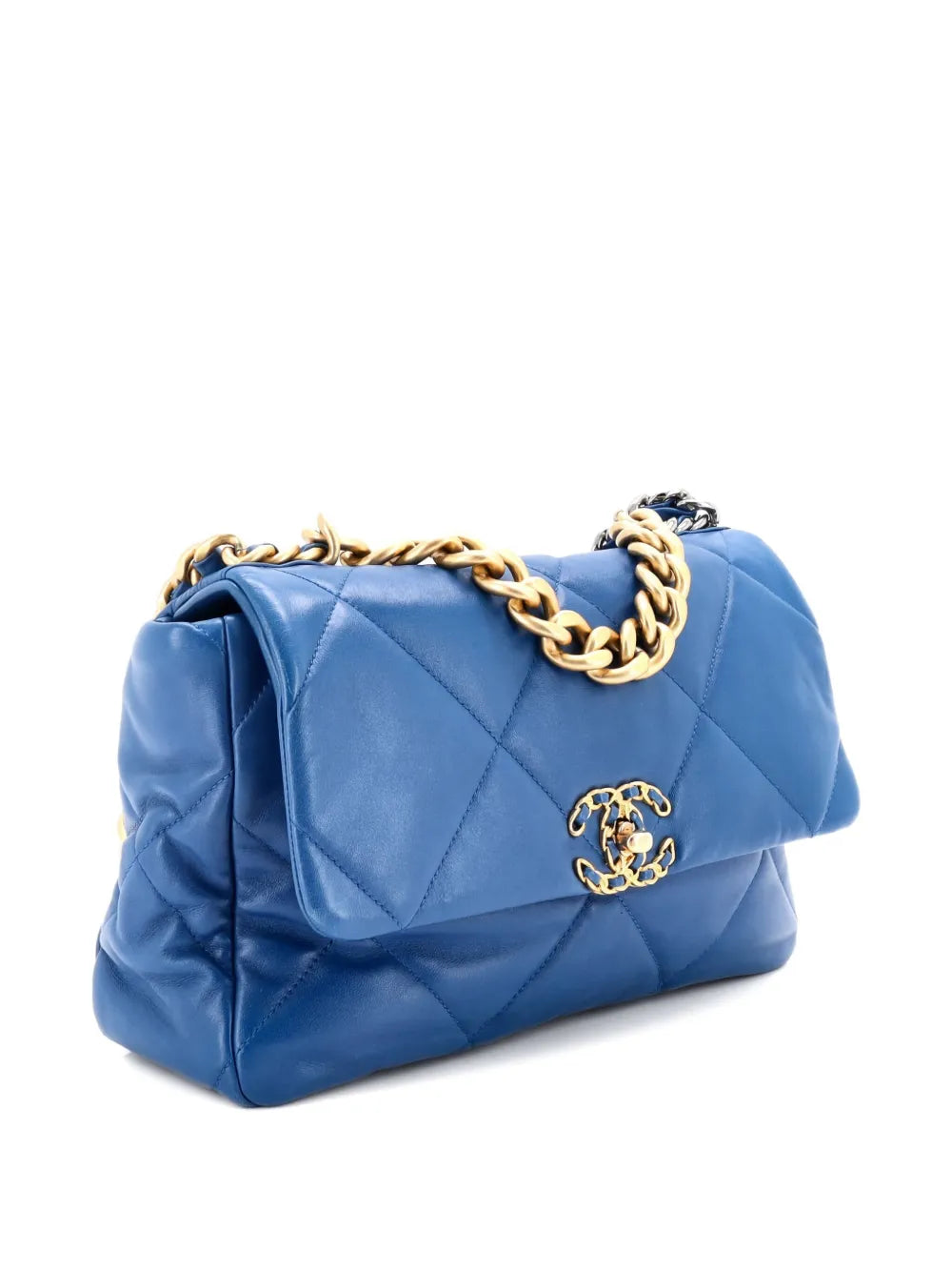 Pre-OwnedCHANEL Pre-Owned19 Flap Bag Quilted Leather Large crossbody bag