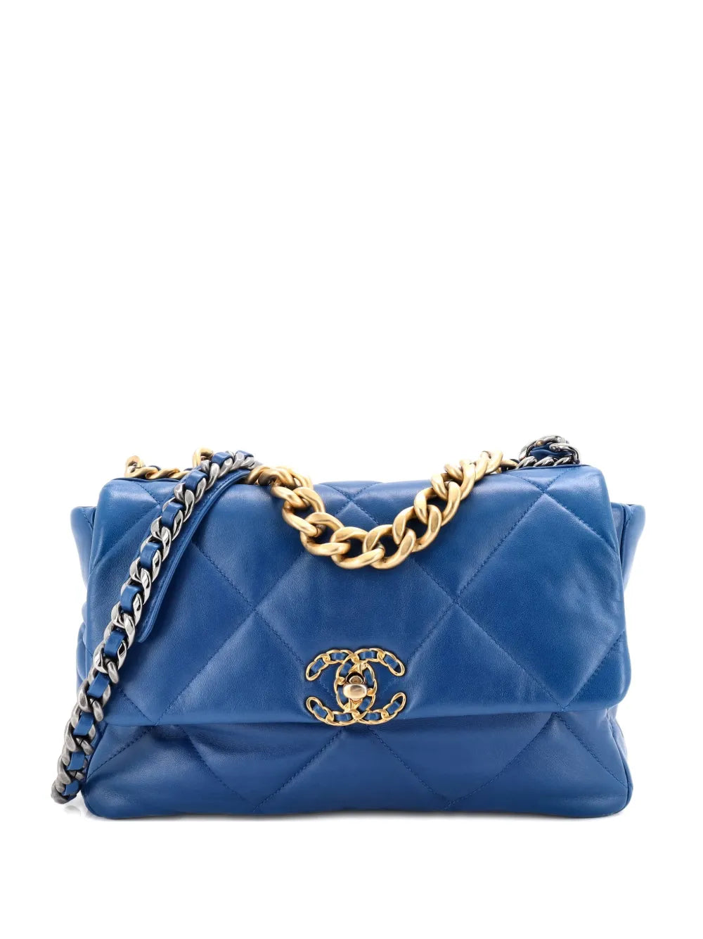 Pre-OwnedCHANEL Pre-Owned19 Flap Bag Quilted Leather Large crossbody bag