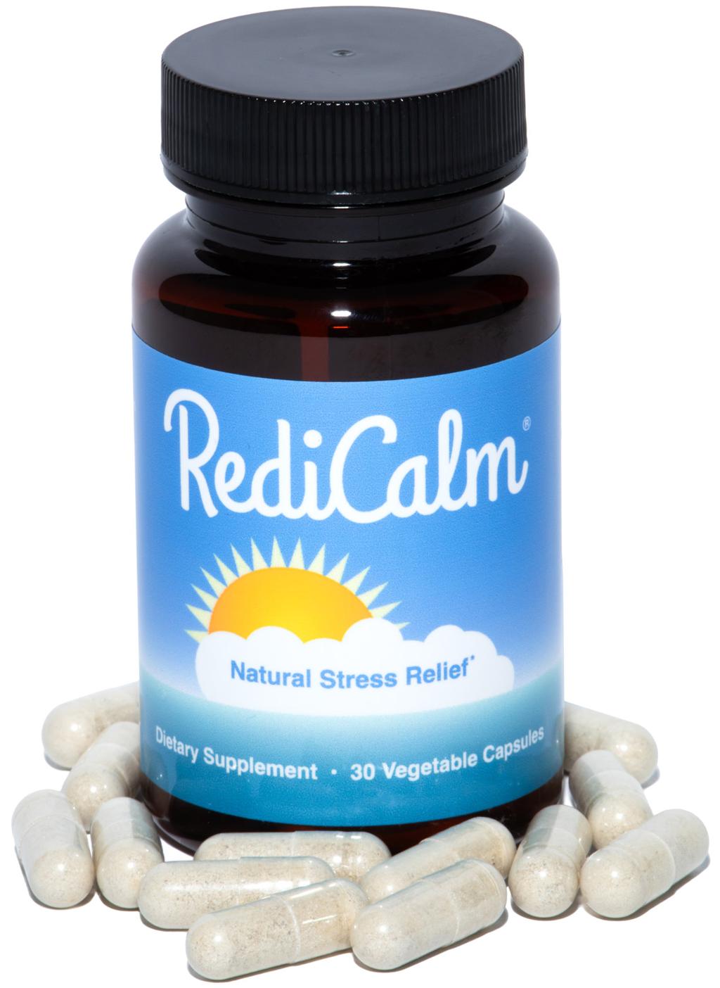 RediCalm Natural Stress Relief Supplement | 30 Vegan Capsules | Non-GMO & Gluten-Free