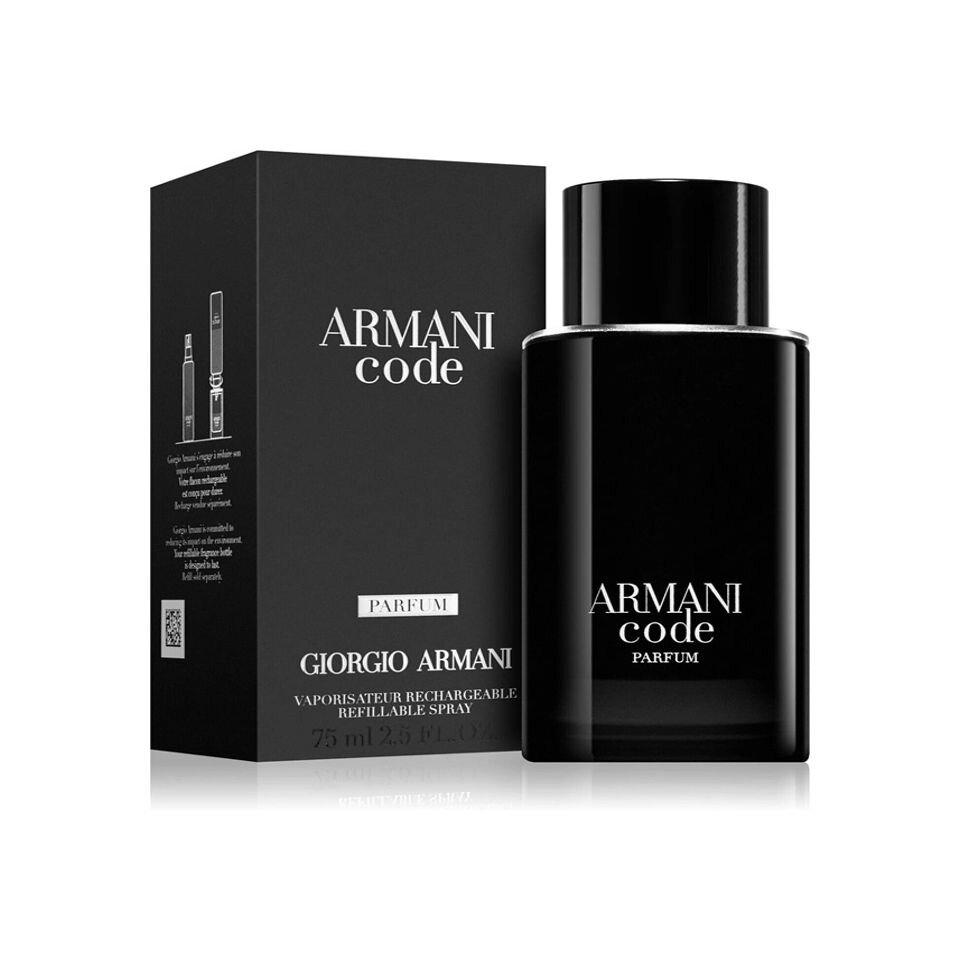 Giorgio Armani Code Parfum for Men 2.5 fl oz / 75ml | Refillable Spray | Factory Sealed